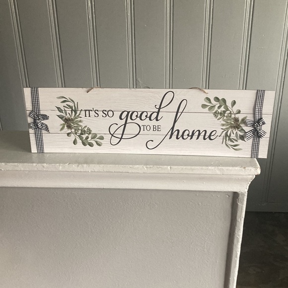 Wall Decor Nwt Slatted Wood Horizontal Its So Good To Be Home Decor